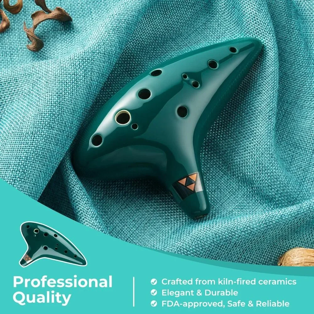 NEW Zelda Ocarina 12 Hole Alto C Ocarina Musical Instrument Christmas Gift Song